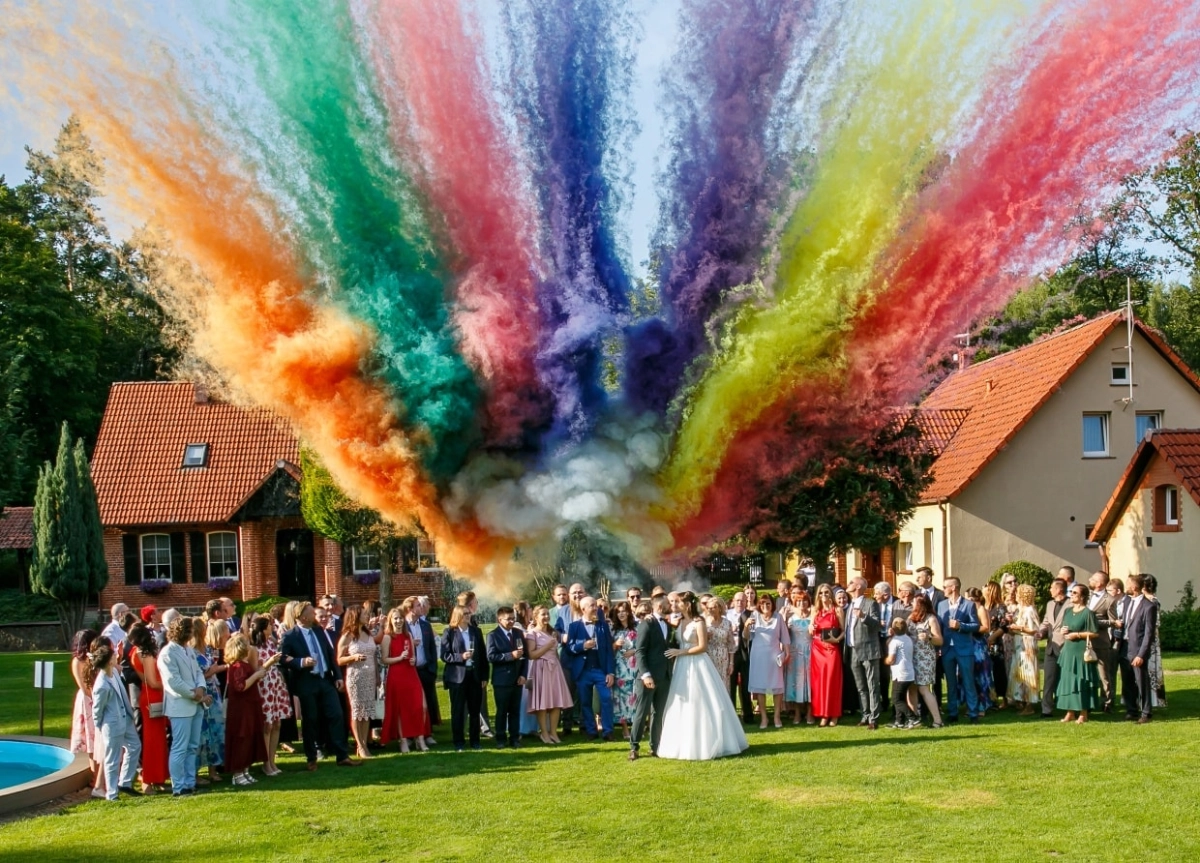 Kolorowe Dymy - Miny dymne — Atrakcje weselne — Gorzów Wielkopolski