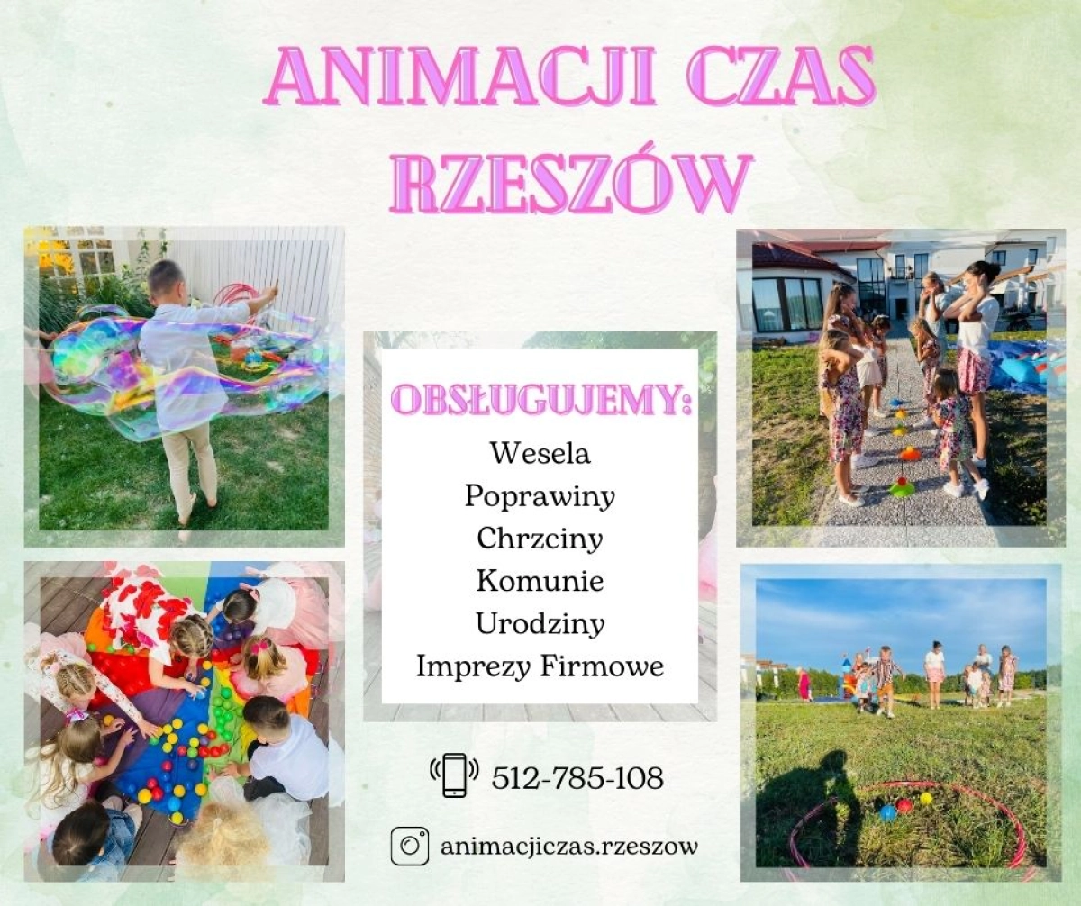Animacji Czas Rzeszów -  ✨wesela  ✨ komunie  ✨ chrzciny  ✨ urodziny — Animator dziecięcy — Rzeszów