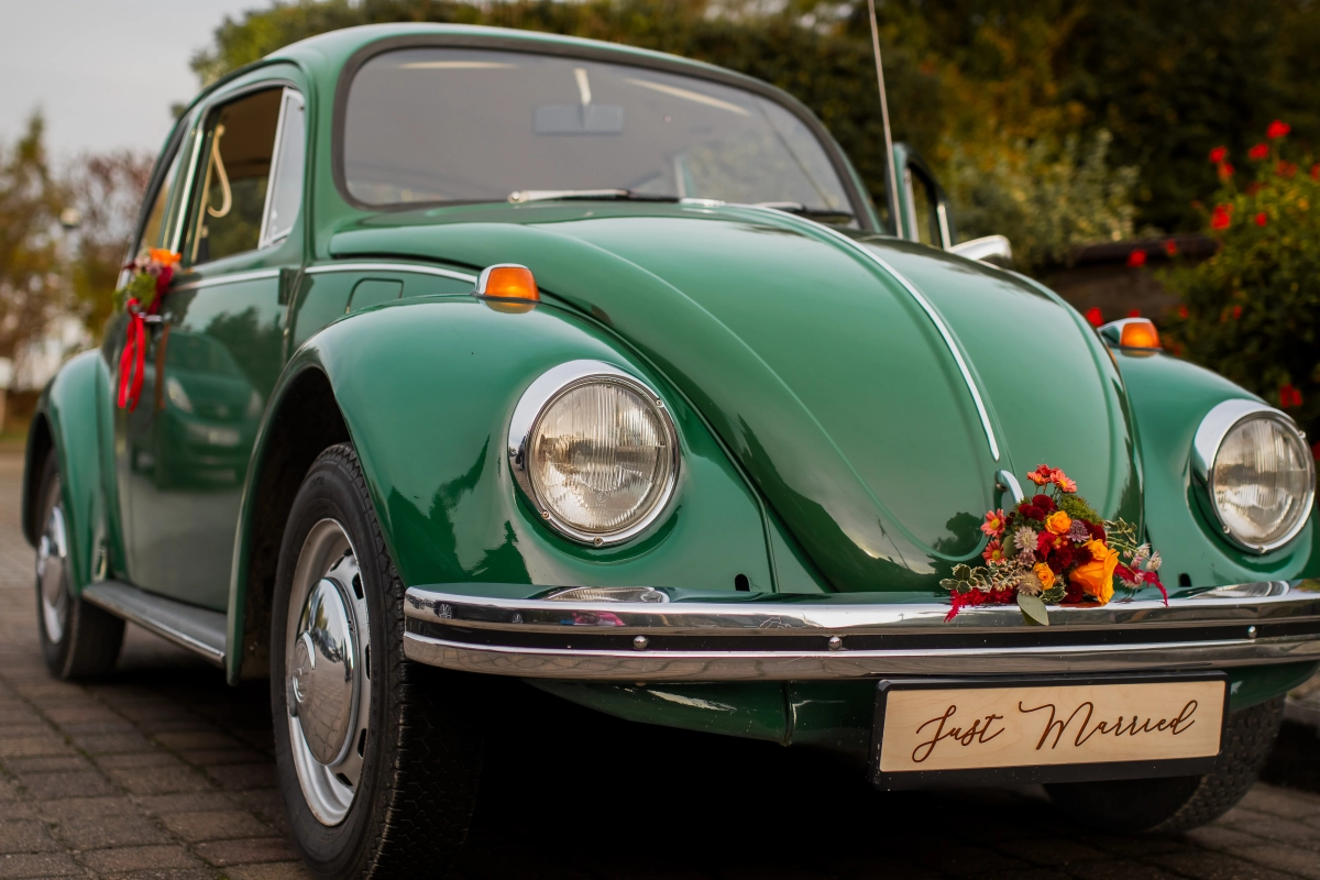 Zielony Garbus — Auto do ślubu — Wrocław