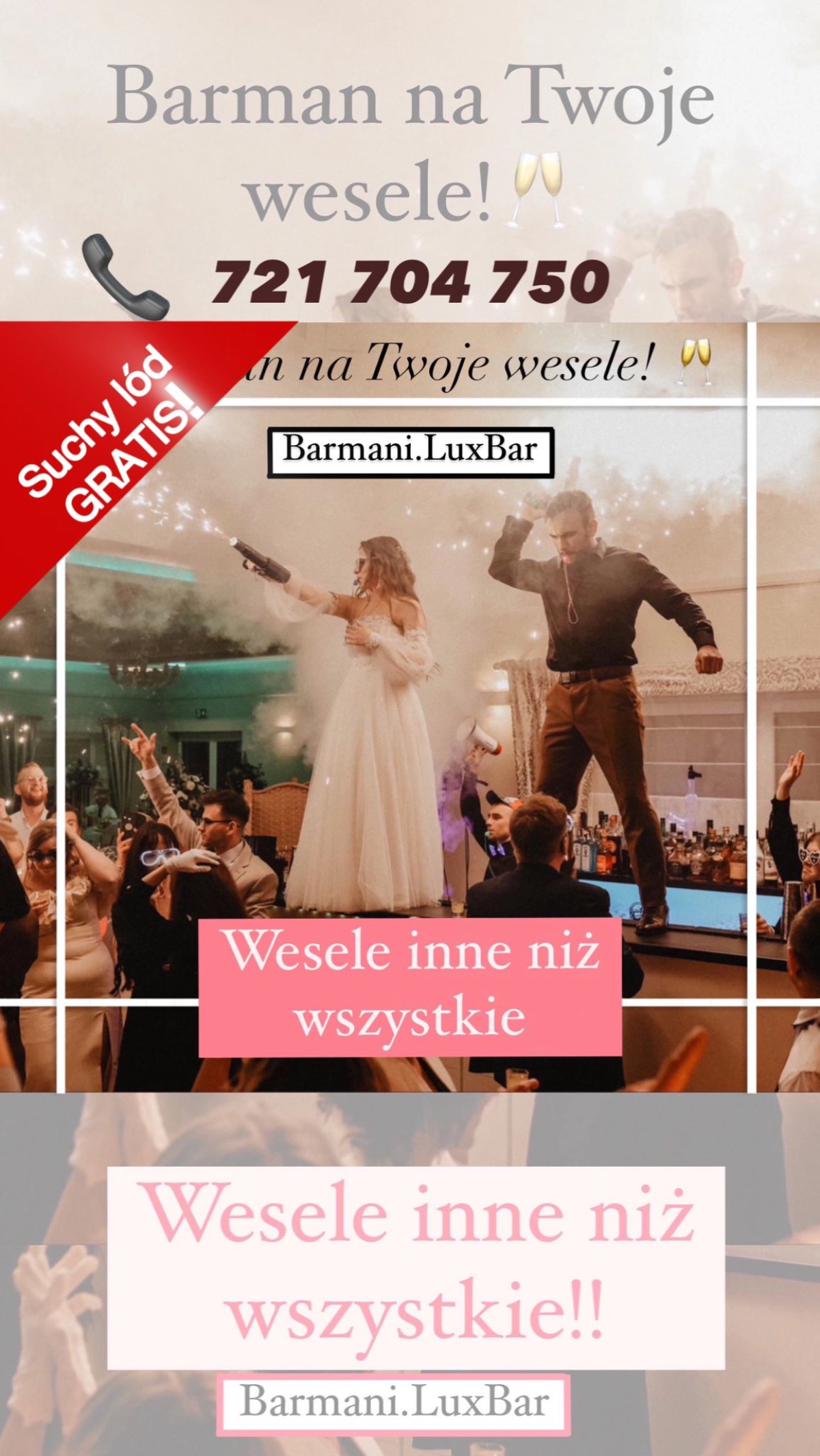 Barman / na wesele / Mobilny bar / Lux Bar/ Mobilne usługi Barmańskie / DrinkBar — Barman na wesele — Strzałkowo